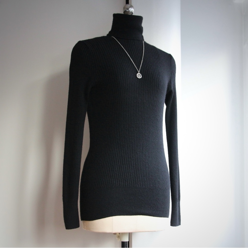 Sak's Fifth Avenue Merino Blend Ribbed Turtleneck